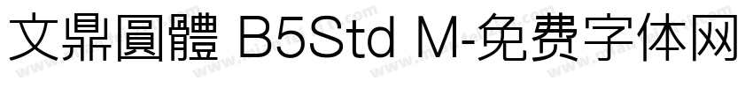 文鼎圓體 B5Std M字体转换